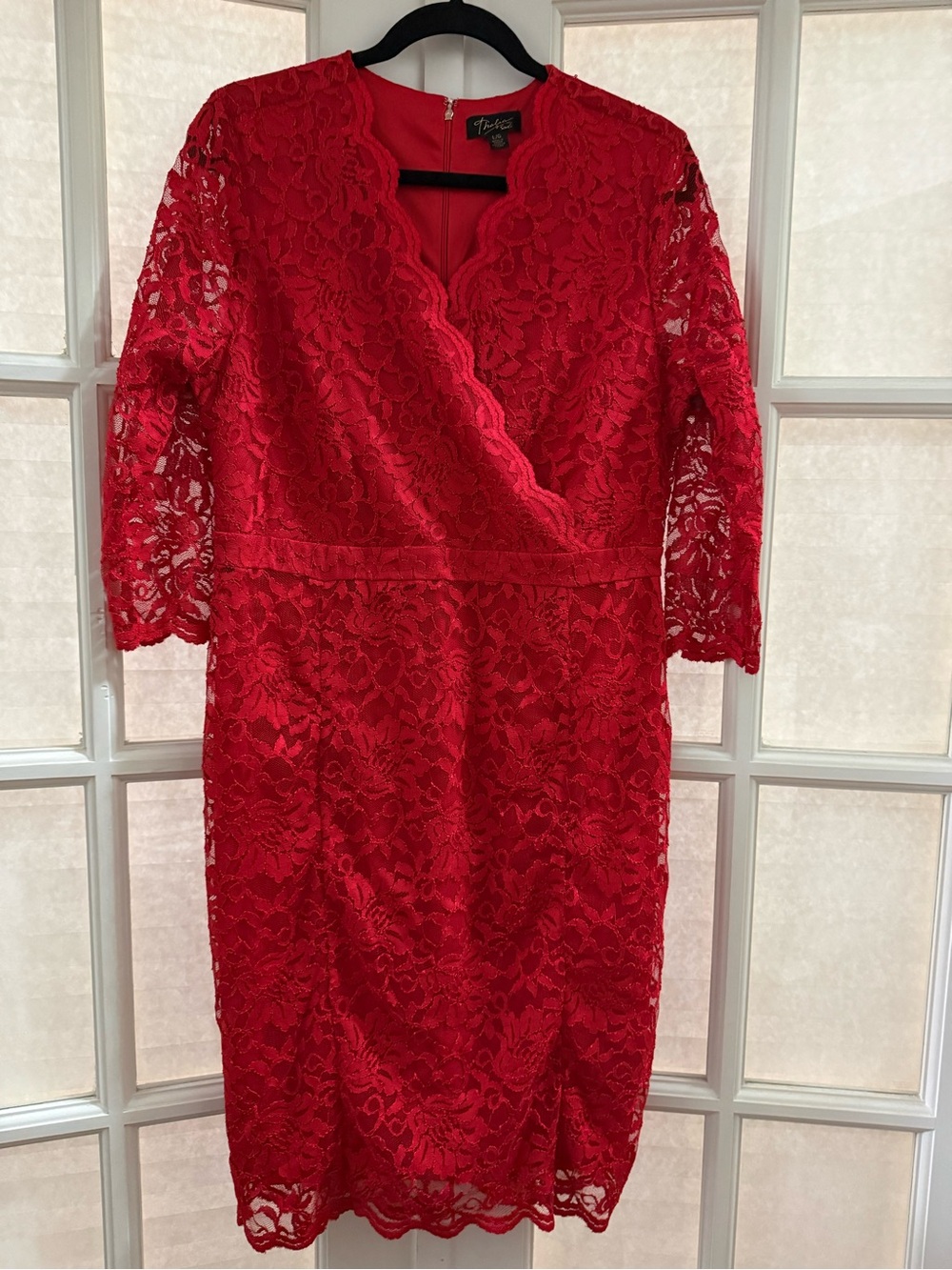 Thalia Sodi Red Lace Formal Dress